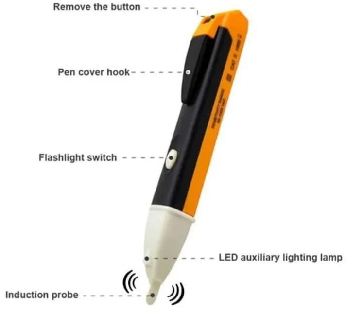 Electric Digital Voltage Tester Pen With LED Indicator And Beep Alert