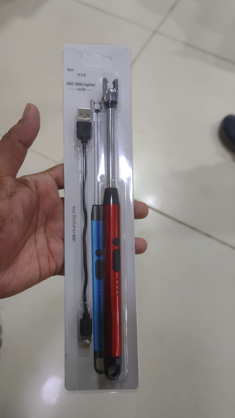 Kitchen USB Rechargeable Arc Lighter – Flexible Neck, Safety Lock, Windproof & Eco-Friendly Design