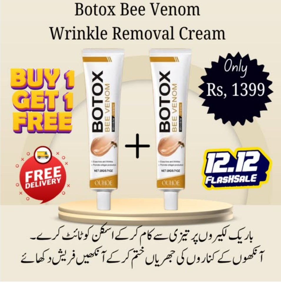 Botox Bee Venom Wrinkle Cream Reduce Wrinkles & Fine Lines 30gm