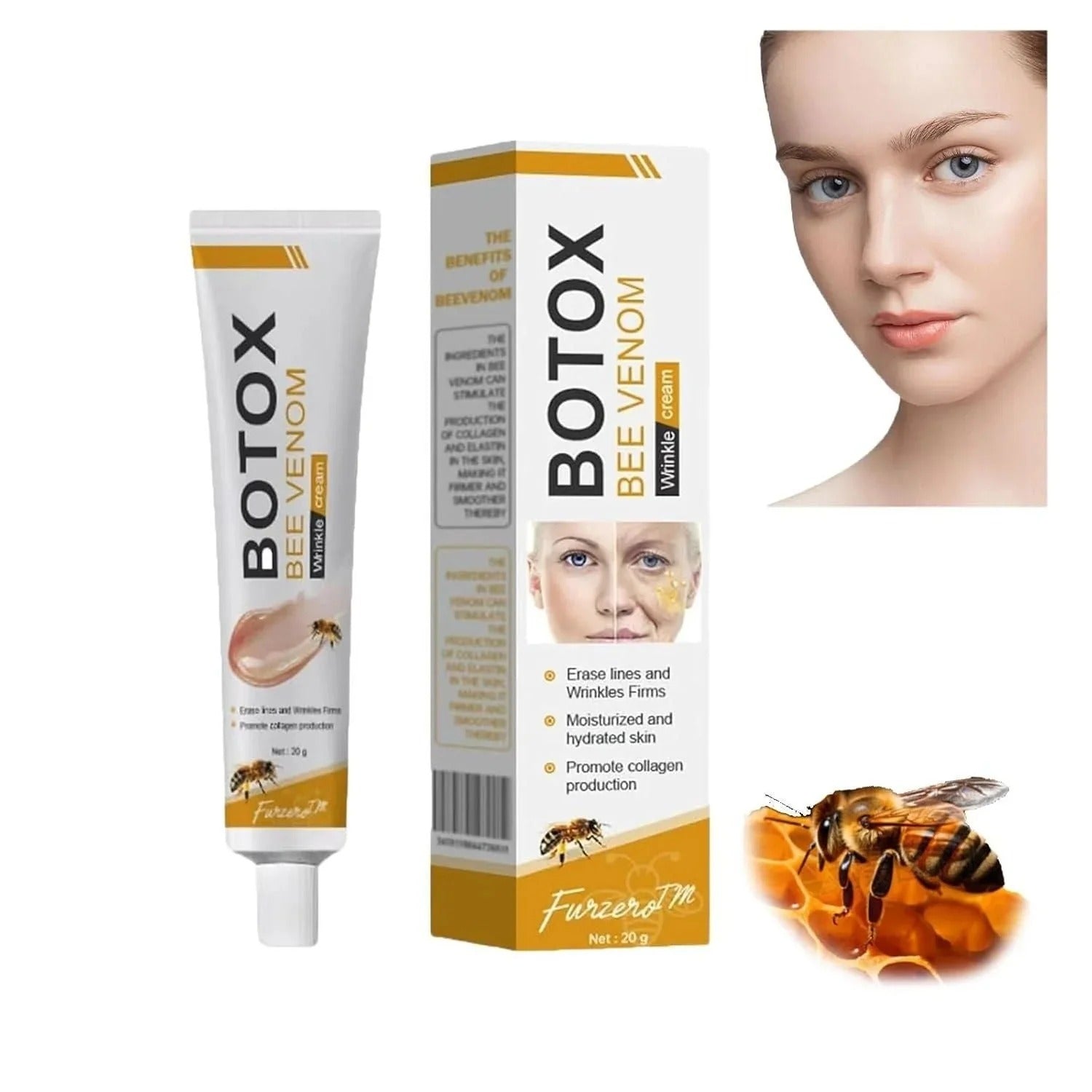 Botox Bee Venom Wrinkle Cream Reduce Wrinkles & Fine Lines 30gm