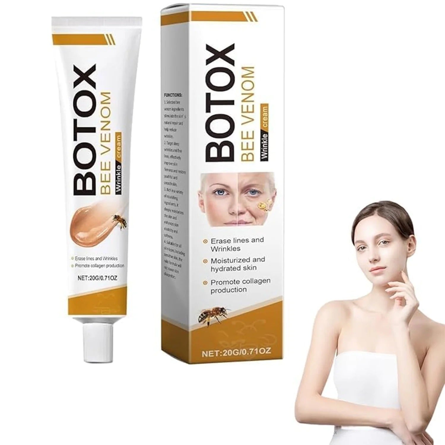Botox Bee Venom Wrinkle Cream Reduce Wrinkles & Fine Lines 30gm
